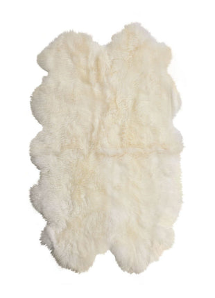 Gulvtæppe | Langhåret | New Zealand | 180x110 cm Hvid