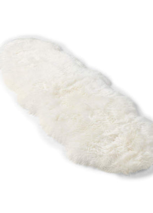 Dobbelt Merino Lammeskind | Langhåret | 170x60 cm Hvid