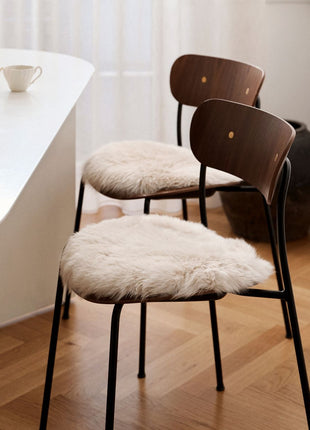 Sædehynde | Lammeskind | Langhåret | D38 cm Citron Gul