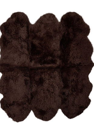 Gulvtæppe | Langhåret | New Zealand | 180x162 cm Chokolade