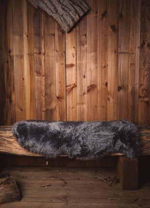 Lammeskind | Langhåret | New Zealand | 100x60 cm Mørkegrå
