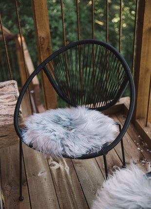 Premium sædehynde | Langhåret | New Zealand | D34 cm Lysegrå