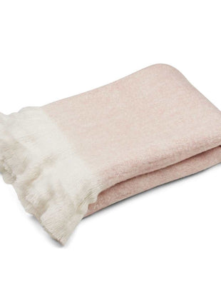 Uldtæppe | Mohair | 130x170 cm Lyserød