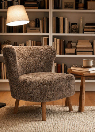 Emil Lounge Chair | Korthåret Antracitgrå