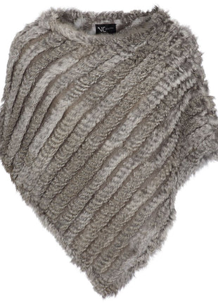 Molly poncho Naturgrå