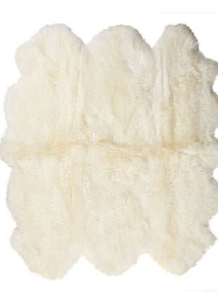 Gulvtæppe | Langhåret | New Zealand | 180x162 cm Hvid