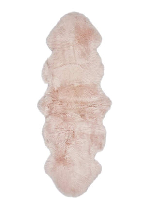 Dobbelt lammeskind premium | Langhåret | New Zealand | 180x60 cm Lyserød