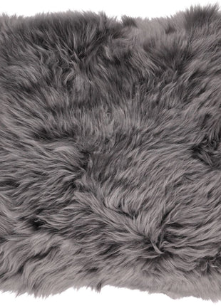 Merino Lammeskindspude | 35x35 cm Mørkegrå