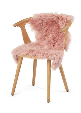 Lammeskind | Krøllet | Tibet | 85x50 cm Rosa