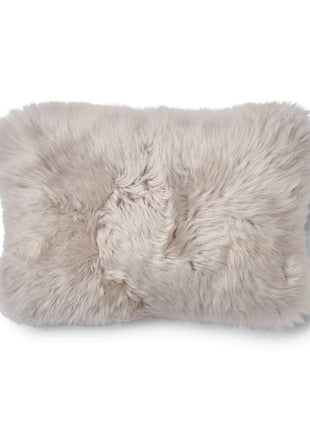 Lammeskindspude | Langhåret | 34x52 cm Brun / Dove