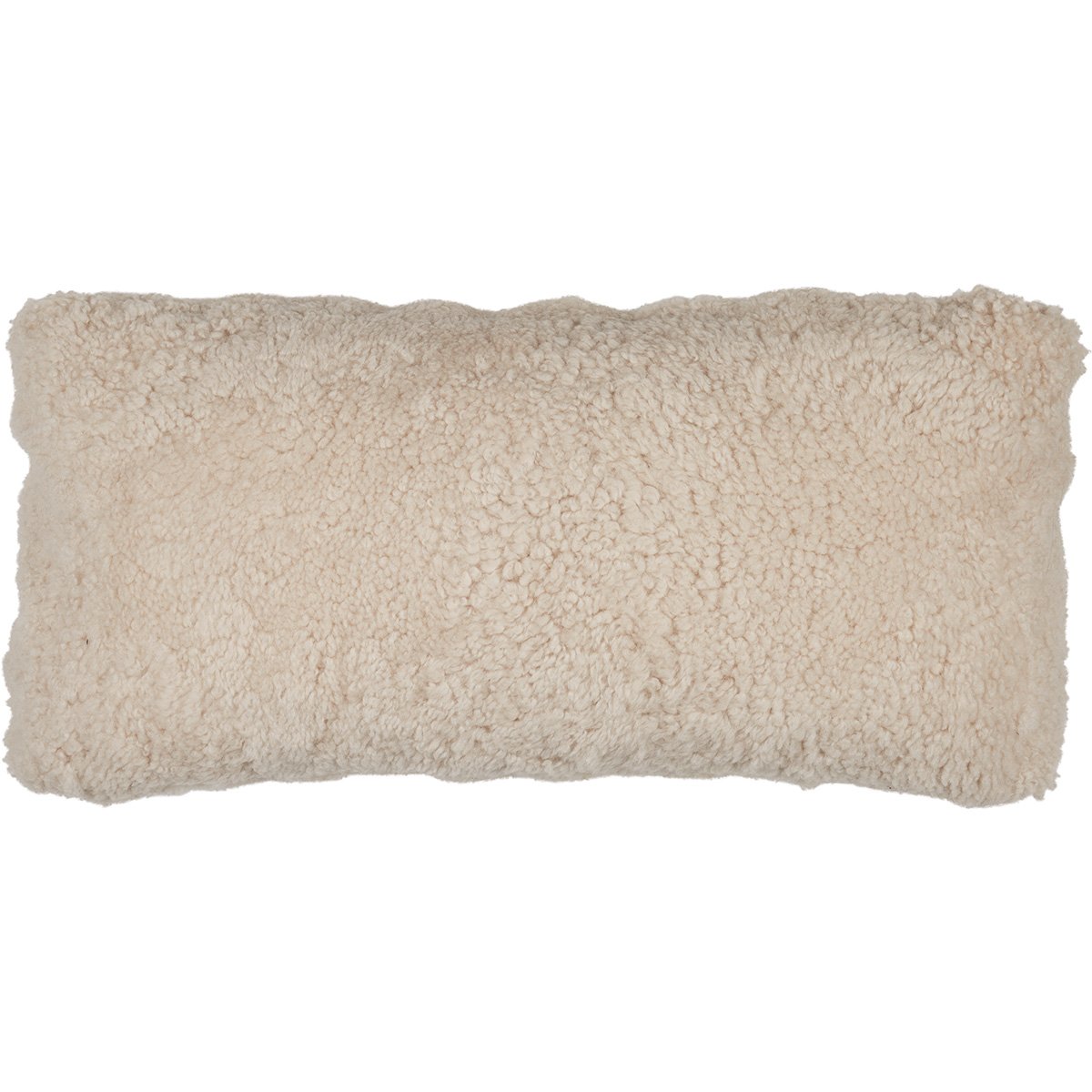 Lammeskindspude | Korthåret | New Zealand | Dobbeltsidet | 30x60 cm Pearl
