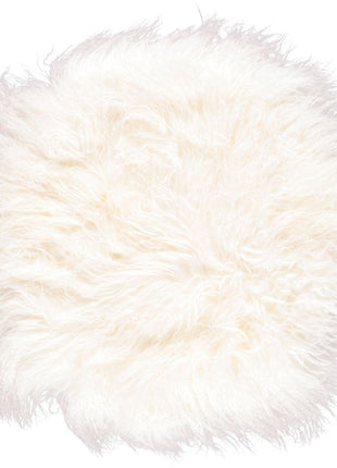 Lammeskindspude | Langhåret | Ø38 cm | Ø45 cm | Ø62 cm Hvid