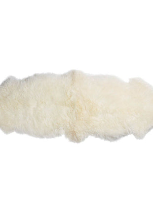 Dobbelt lammeskind | Langhåret | New Zealand | 160x60 cm Hvid