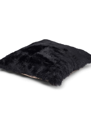 Lammeskindspude | Maxi Float | Langhåret | 90x90 cm Sort