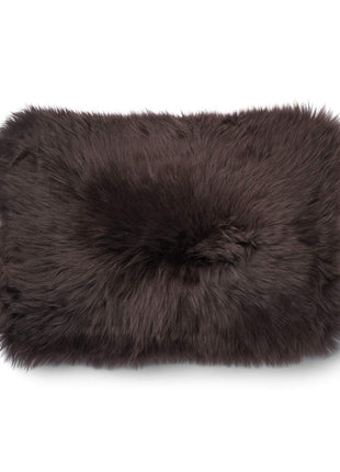 Lammeskindspude | Langhåret | 34x52 cm Brun / Chocolade 