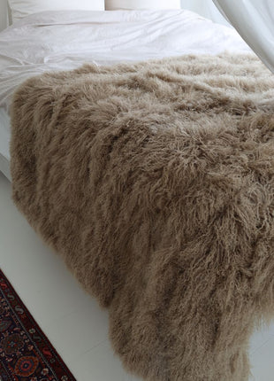 Plaid | Lammeskind | Premium | Langhåret | 180x140 cm Lilla