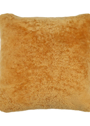 Premium Lammeskindspude | Korthåret | New Zealand | Dobbeltsidet Sennepsgul