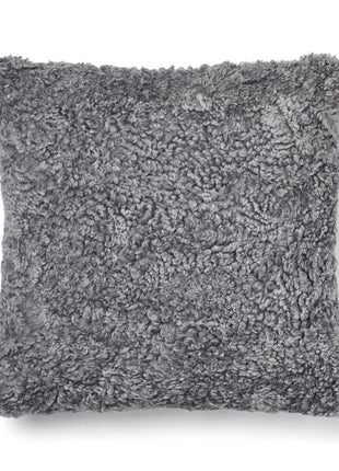 Pude af uld | Korthåret | 52x52 cm Tern - Grå/Lysegrå
