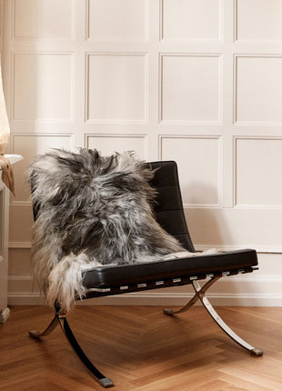 Lammeskind | Langhåret | Island | 100-120x60 cm Naturgrå