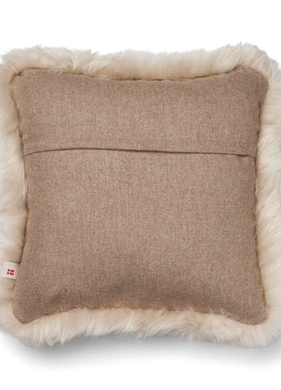 Pude af uld | Langhåret | 52x52 cm | 34x52 cm Beige / Beige