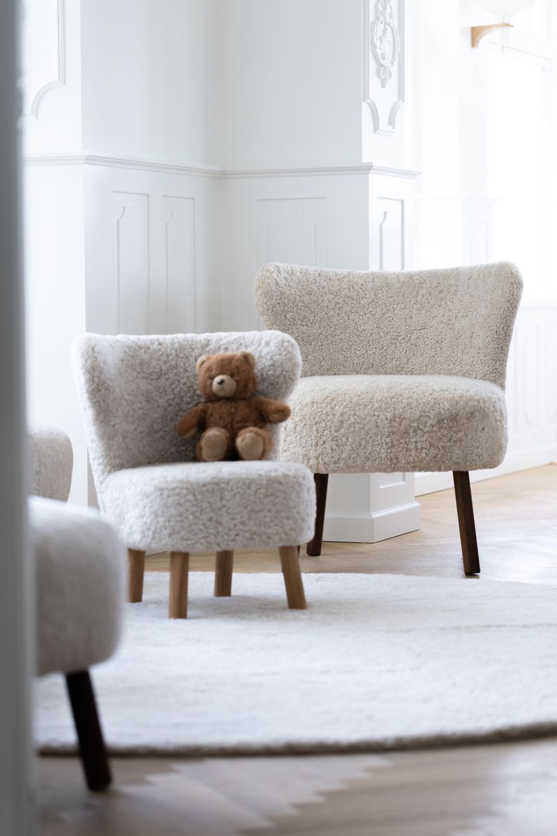 Designertæppe | Korthåret | New Zealand | Ø180 Pearl