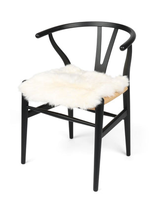 Sædehynde | Langhåret | New Zealand | Stofbagside | 40x40 cm Hvid