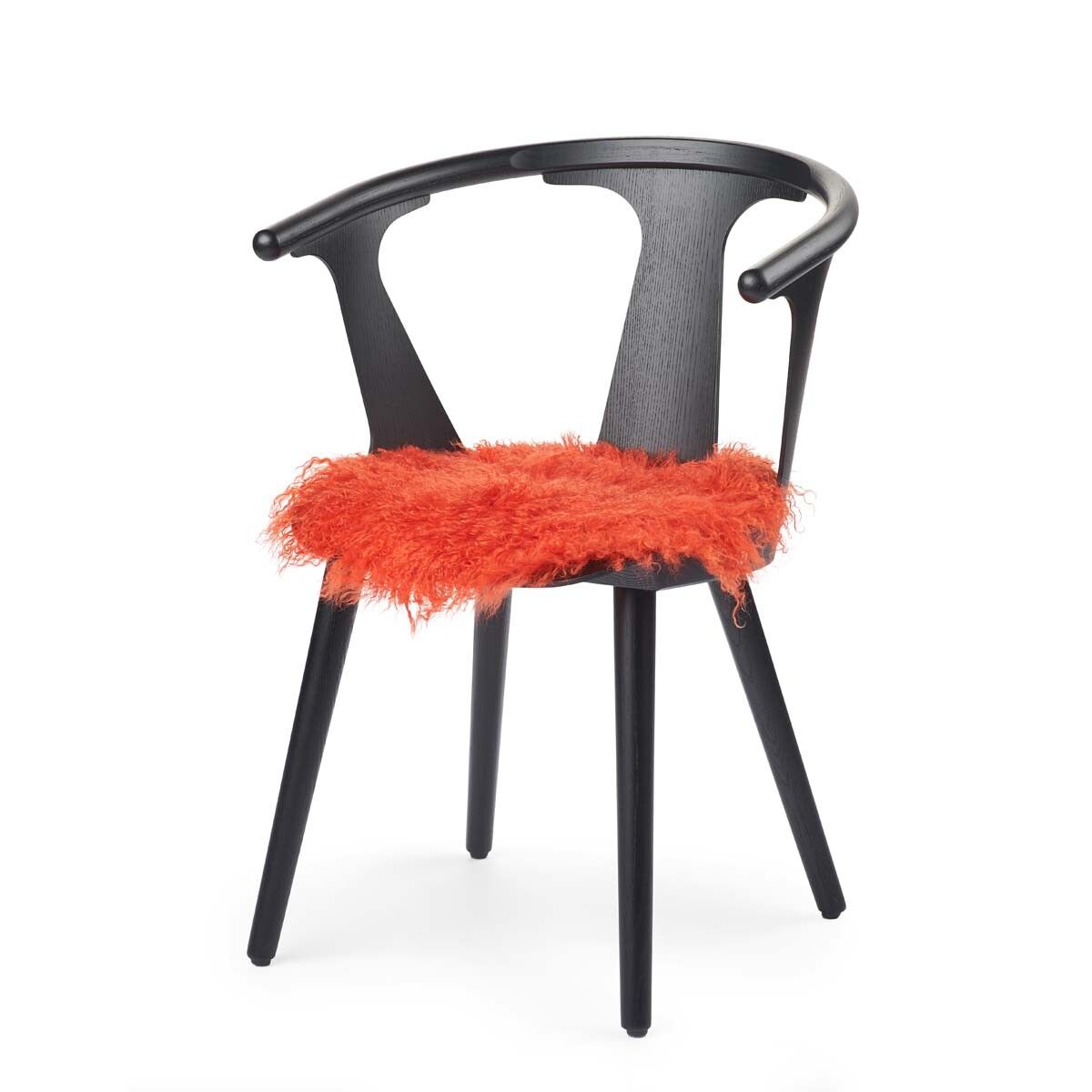 Sædehynde | Krøllet | Tibet | Ø38 cm Pangorange