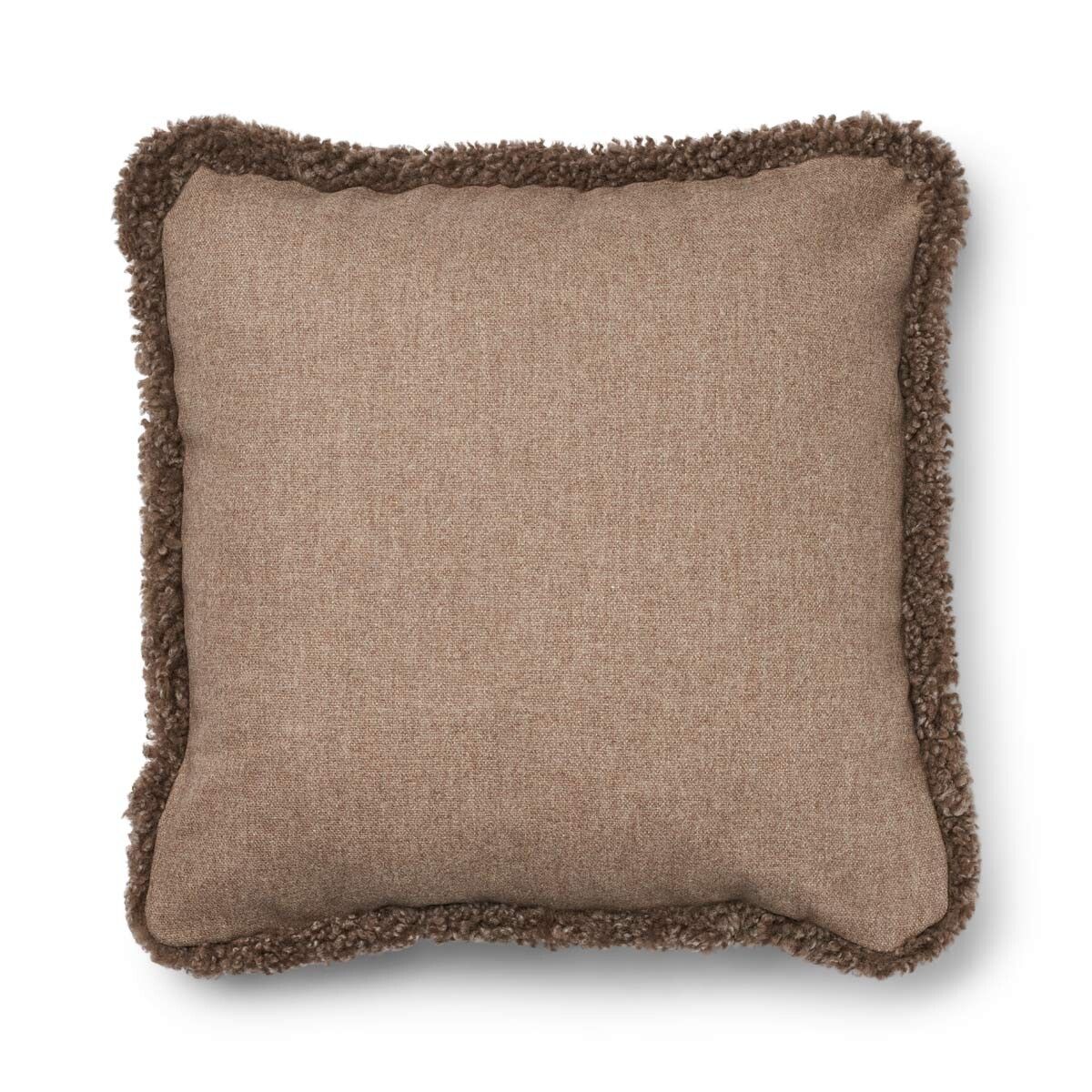Classic Collection | Uldpude | Korthåret | Dobbeltsidet | 52x52 cm | 34x52 cm Beige/Taupe
