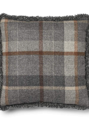 Dobbeltsidet pude | Korthåret | 52x52 cm Tern - Grå/Lysegrå