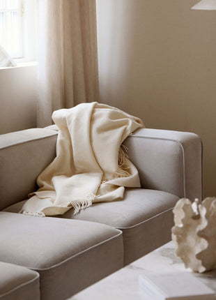 Julia Uldplaid | Alpaca | 140x240 cm Mørk Brun