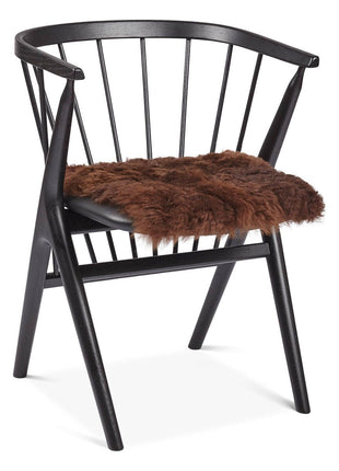 Sædehynde | Islandsk Lammeskind | Korthåret | 40x40 cm Naturbrun