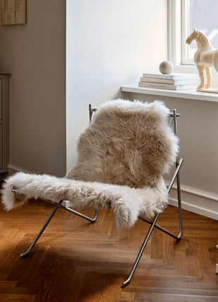 Lammeskind premium | Langhåret | New Zealand | 80x60 cm Sort