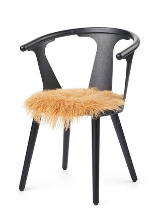 Sædehynde | Lammeskind | Langhåret | D38 cm Gul