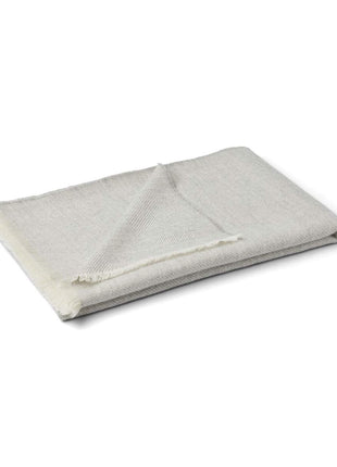 Sidsley uldplaid | 100% baby alpakauld | 130x200 cm Lysegrå