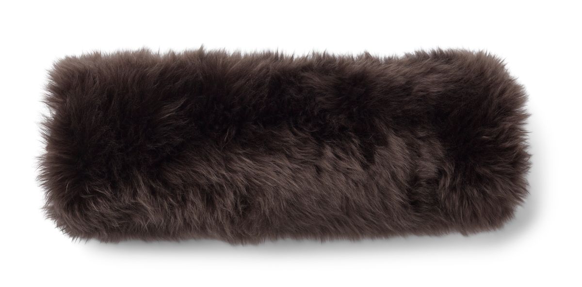 Bolsterpude | Langhåret, korthåret | New Zealand | Ø20xL52 cm Valnød/Cappuccino