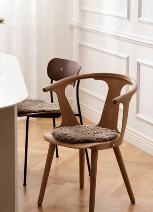 Sædehynde | Lammeskind | Premium | Korthåret | D38 cm Koksgrå