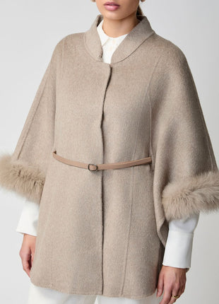 Lorraine Poncho Beige