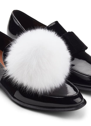 Sko Pom Pom Clip Natur Hvid