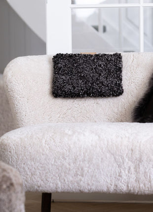 Nakkestøtte | Lammeskind | Korthåret | 30x20 cm Koksgrå