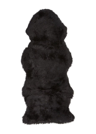 Lammeskind premium | Langhåret | New Zealand | 135x60 cm Sort