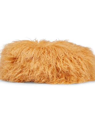 Betræk til barstol/skammel | Krøllet | Tibet | D35 cm Gul