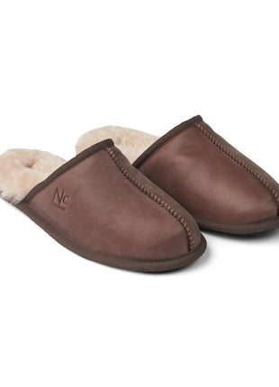 Herre Hjemmesko Mørkebrun Nappa