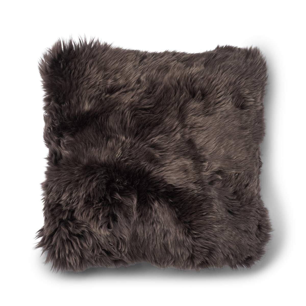 Checked Collection | Uldpude | Langhåret | 52x52 cm | 34x52 cm Kilberry Fir-Mørkegrøn/Valnød