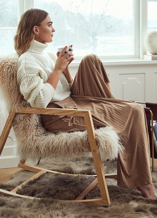 Gyngestol | Tibet | Krølhåret Egetræ Med Naturlig Olie 