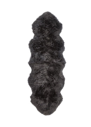 Dobbelt lammeskind premium | Langhåret | New Zealand | 180x60 cm Mørkegrå