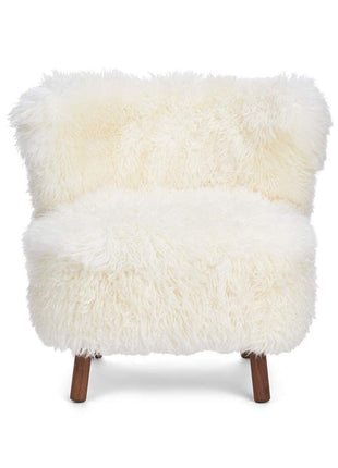 Emil lænestol | Langhåret Hvid