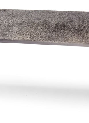 Bænk | Premium koskind | 110x42x45 cm Naturgrå