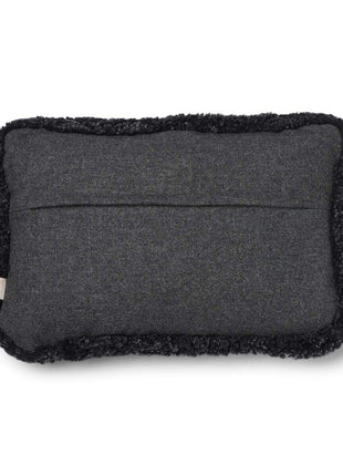 Lammeskindspude | Korthåret | 34x52 cm Koksgrå / Koksgrå