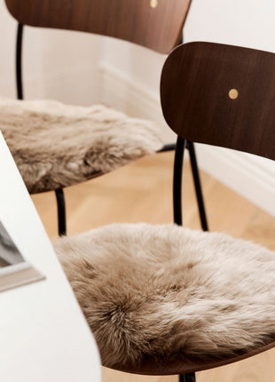 Sædehynde | Lammeskind | Langhåret | D38 cm Citron Gul