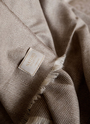 Sidsley uldplaid | 100% baby alpakauld | 130x200 cm Mørk Brun